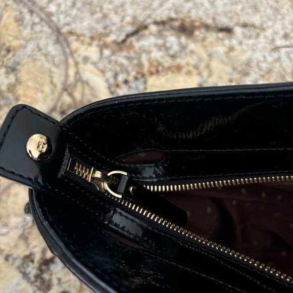 SUPER RARE KATE SPADE Black Patent
Woven Leather Satchel Tote Shoulder Bag - Picture 8 of 15